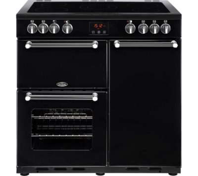 Belling BELLING Kensington 90E Electric Ceramic Range Cooker - Black & Chrome Belling BELLING Kensington 90E Electric Ceramic Range Cooker - Black & Chrome